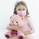 CHILDREN'S PROTECTIVE MASK PINK WITH PICTURES / 5 pcs