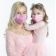 CHILDREN'S PROTECTIVE MASK PINK WITH PICTURES / 5 pcs